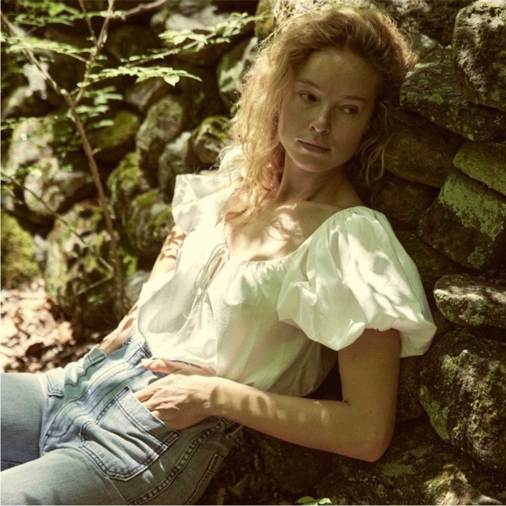 Dôen Topaz Top in Powder White Large